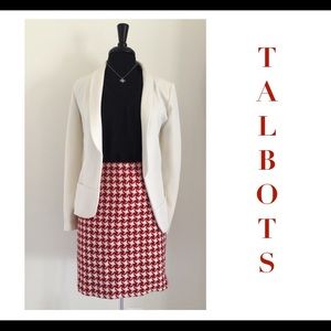 Talbots Wool Houndstooth Skirt